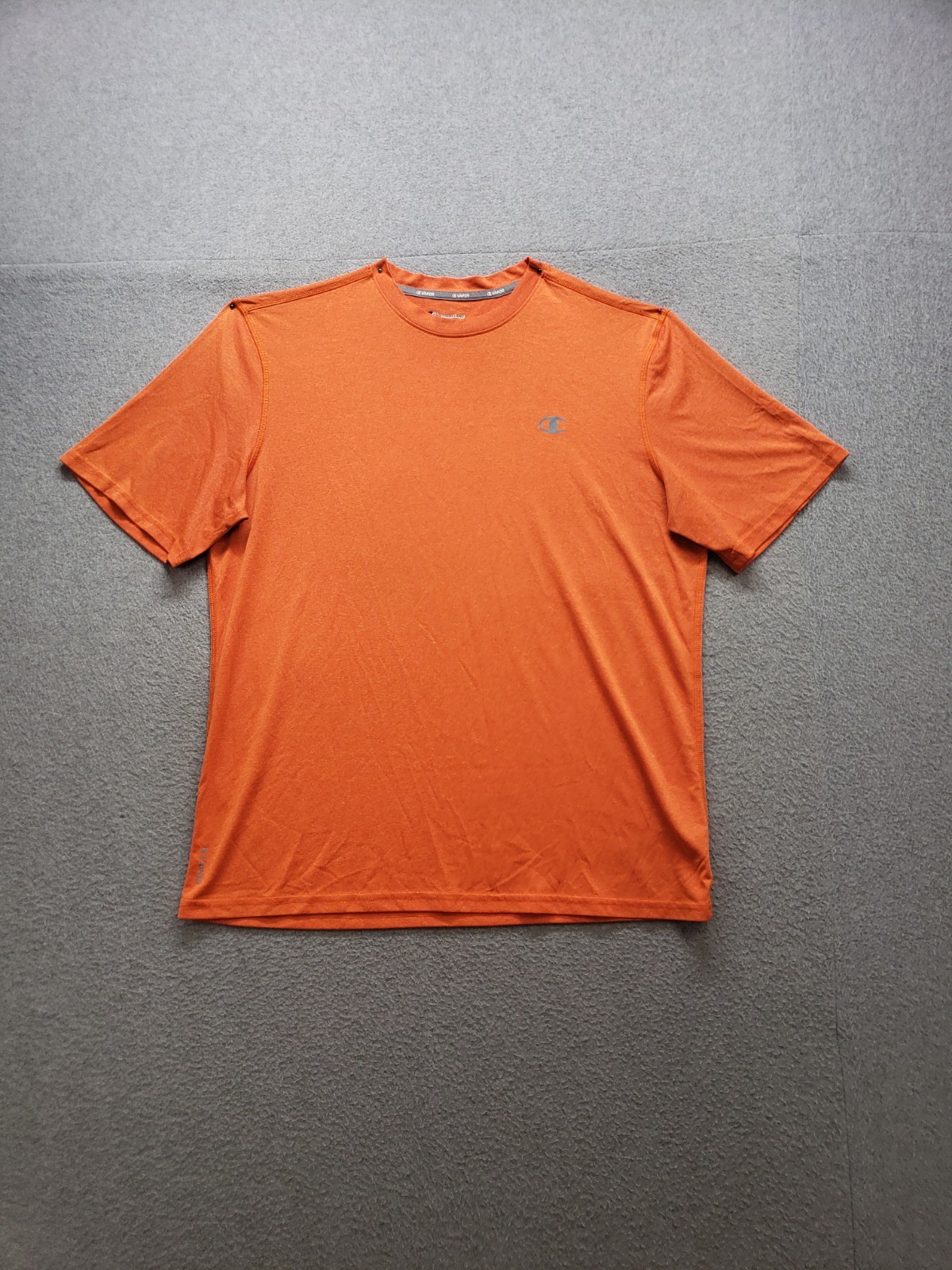 Champion Men Performance T Shirt L Orange Crew Neck Short Sleeve Pullover Active gallery