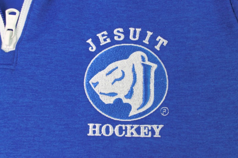 Under Armour Jesuit High School Hockey Blue Pullover Cold Gear 1/4 Zip Mens M gallery