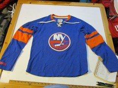 NEW YORK ISLANDERS FULLY SEWN VINTAGE CCM RIBBED LACE UP NECK HOCKEY JERSEY SM