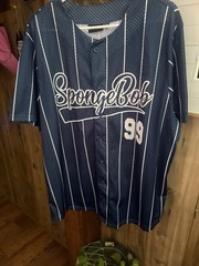 SpongeBob SquarePants 2xl Button Front Baseball Jersey