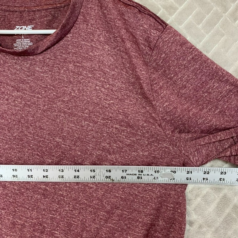 Zone Pro T-Shirt Mens Large Muted Red Short Sleeve Classic Boxy Fit gallery