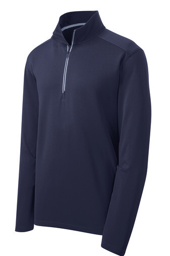 SportTek ST860 Mens Long Sleeve Sport Wick Textured 1/4 Zip Pullover Size 2XL