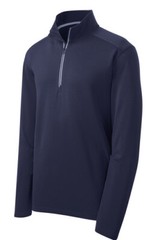 SportTek ST860 Mens Long Sleeve Sport Wick Textured 1/4 Zip Pullover Size Large