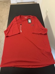 Under Armour UA Tech 2.0 T-Shirt Mens XL Red Athletic Loose Fit Training Tee