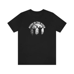 Bella & Canvas Short Sleeve Tee “Alive in the River” white graphic