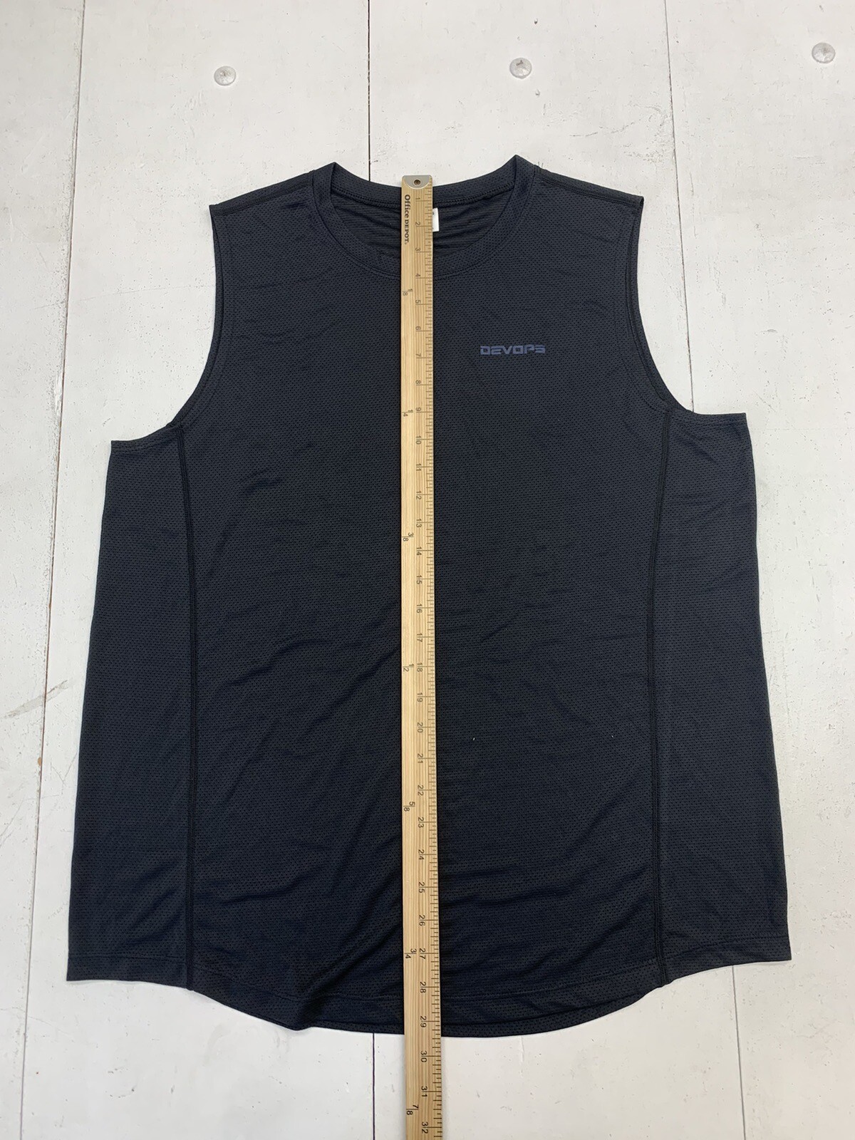 Devops Mens Black Mesh Athletic Tank Size XL gallery