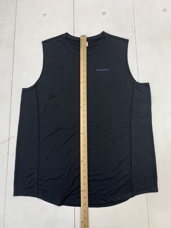 Devops Mens Black Mesh Athletic Tank Size XL gallery
