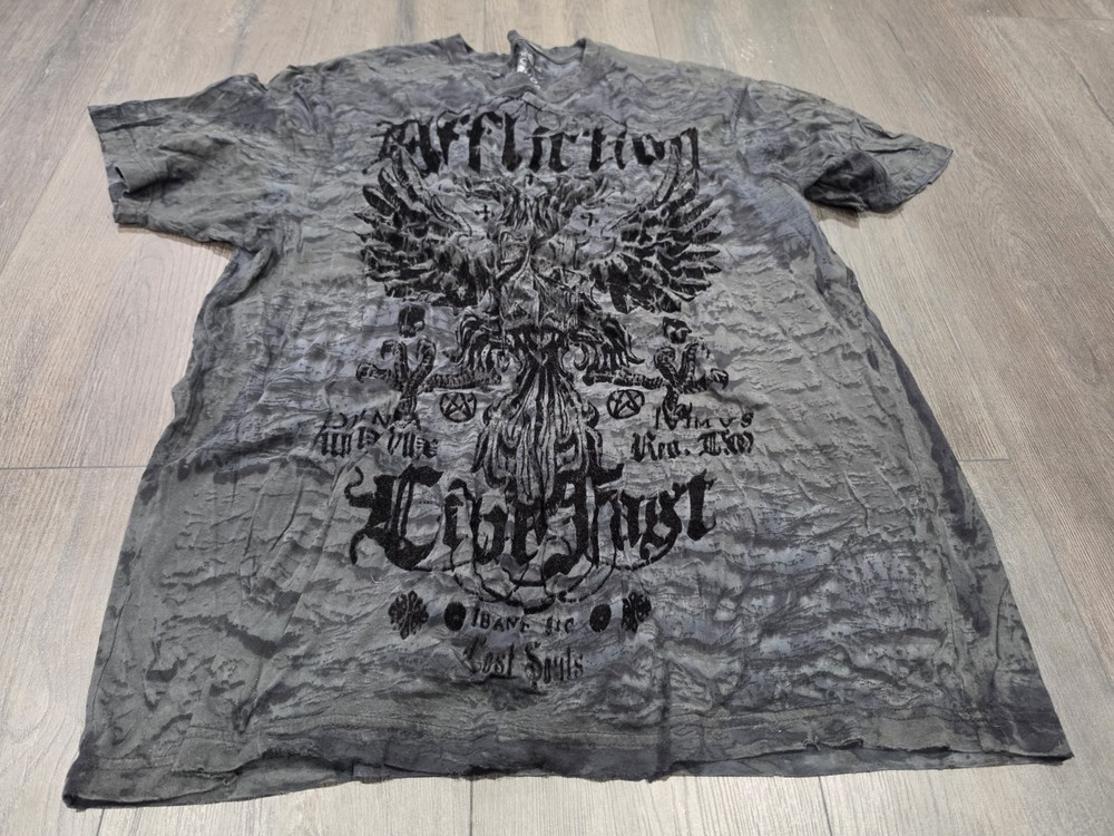 Mens Affliction Black Shirt! Size XXL