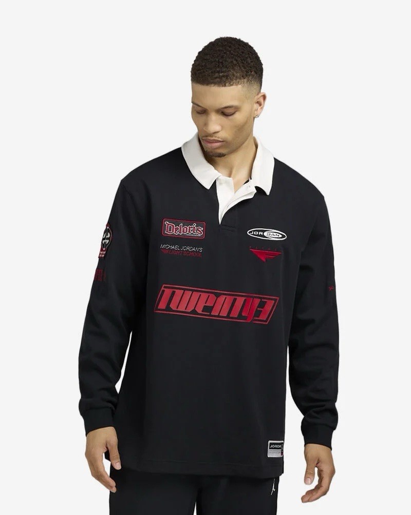 Nike Jordan Essentials Long Sleeve Rugby Top Medium New HF9323-010 gallery