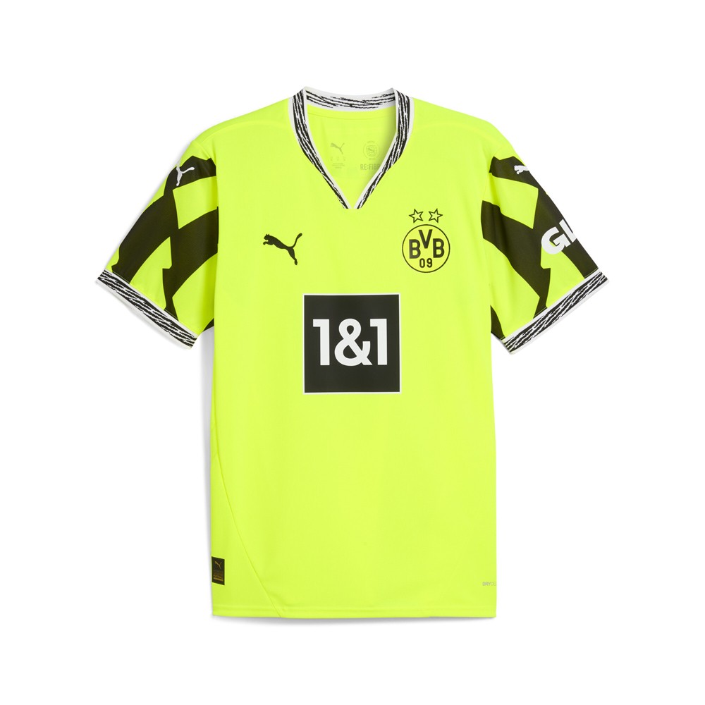 PUMA Bvb Anniversary VNeck Short Sleeve Soccer Jersey Mens Green 77535004 gallery