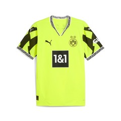 PUMA Bvb Anniversary VNeck Short Sleeve Soccer Jersey Mens Green 77535004
