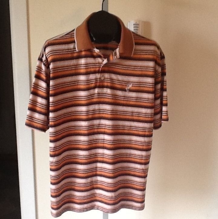 Ashworth Weather Systems Striped Polo Shirt Size M gallery