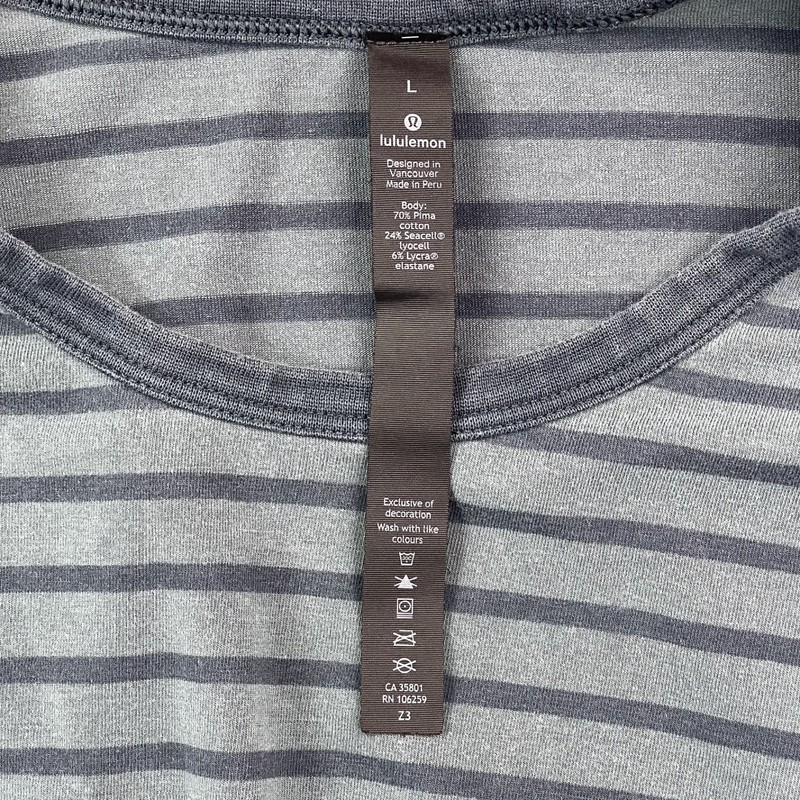Lululemon Mens Large 5 Year Basic Long Sleeve Shirt Yachtie Sea Steel Gravity gallery