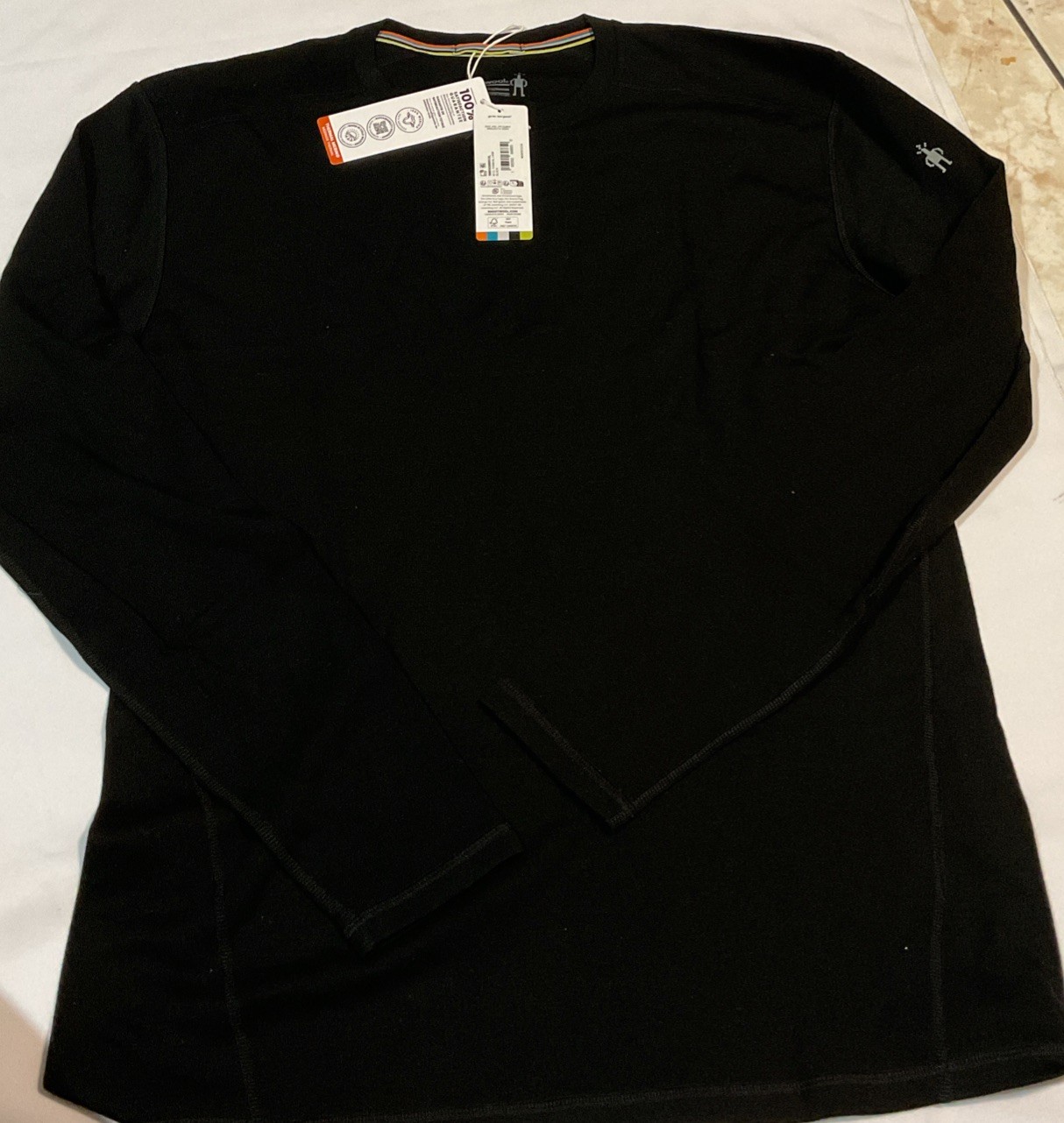 ➿ Smartwool Men's Thermal Base Layer Crewneck Shirt, LARGE, Black gallery