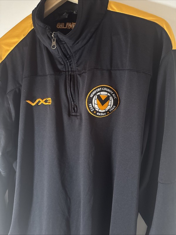 Newport County AFC Quarter Zip Training Top 2023/24 Size XL Football Soccer gallery