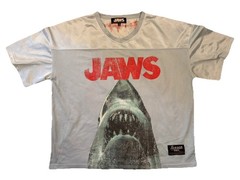 EUC Reason X JAWS 75 Collab Football Jersey Short Sleeve Crewneck Men’s Medium