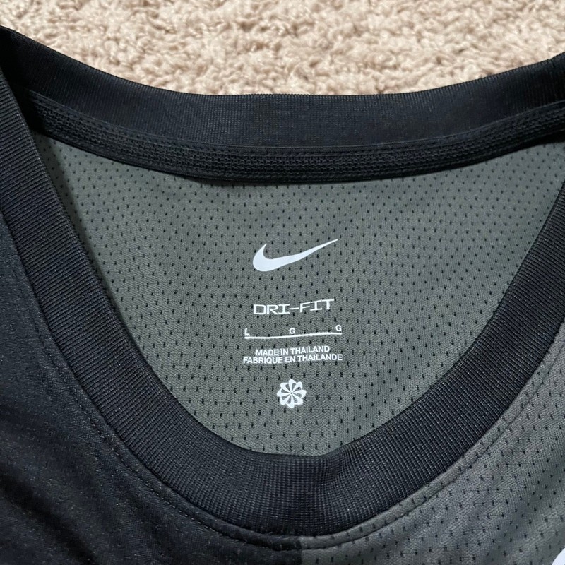 Nike Tigers Shirt Men Large Black Gray Snarling Tiger Training Top DriFit SAMPLE gallery