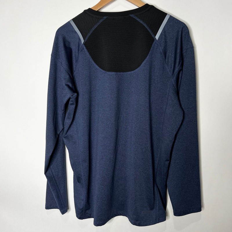 Spyder Active Shirt Long Sleeve Crew Neck Navy Blue Black ProW B Mens Medium gallery
