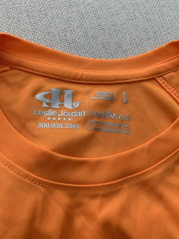 Set of 2 Men's Orange Poly Graphic Tee Size L Top gallery
