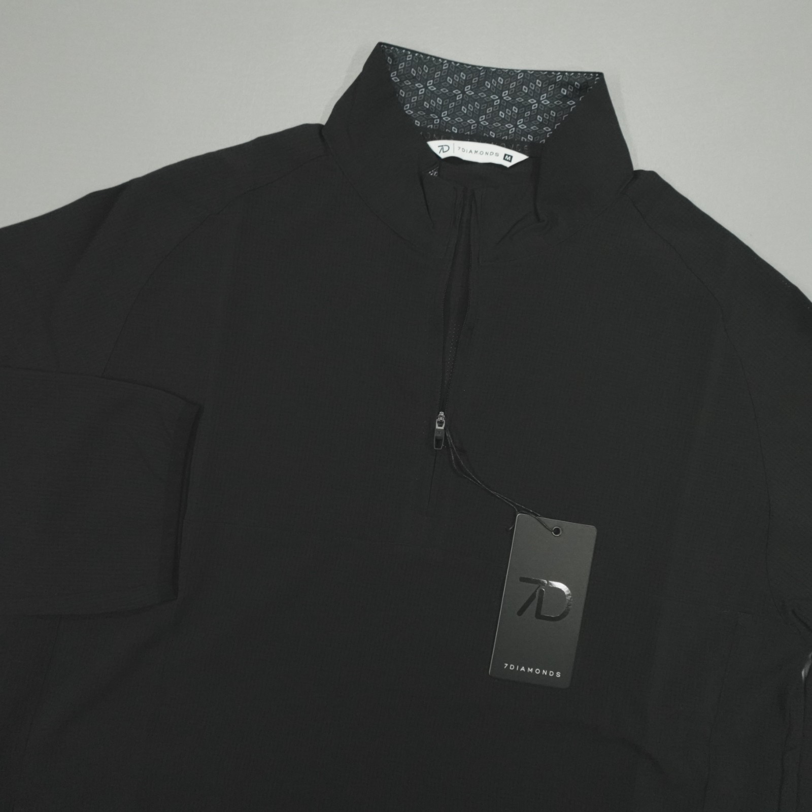 7 Diamonds Oxygenate 1/4 Zip Pullover Size M Anti-Odor Quick Dry Stretch Black gallery