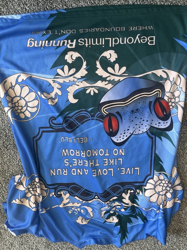 Beyond Limits Running Runderland Frog Tropical Forest Shirt Men 2XL USA RARE WW gallery