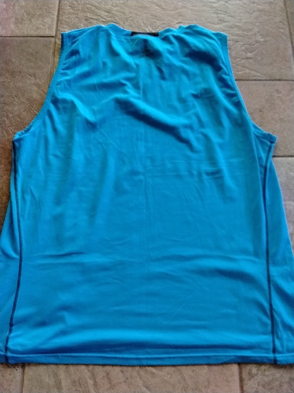 PrAna Tank Top XXL Mens Marine Blue Athletic Breathe Fabric Yoga Workout Gym gallery
