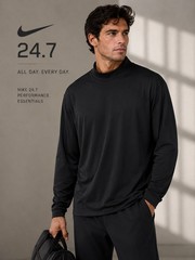 Nike 24.7 Impossibly Soft Dri-FIT Turtleneck XLT Men BLACK $115 IF2119-010 NWT