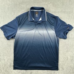 Greg Norman For Tasso Elba Play Dry Polo Mens Large Blue Short Sleeve Golf Shirt