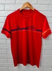 Icebreaker Tech Lite SS Crew Road To River Red Canoe T-Shirt Size S