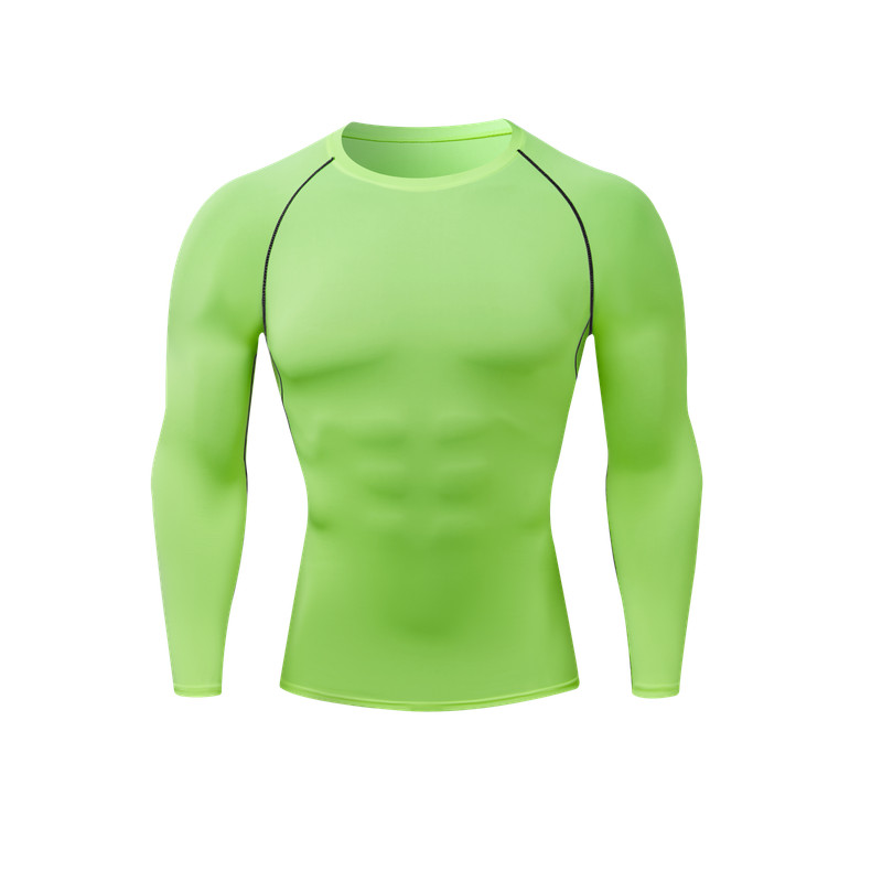 Compression Shirts Men's Rashguard Quick Dry Gym Fitness Shirts Spring Beach Sur gallery