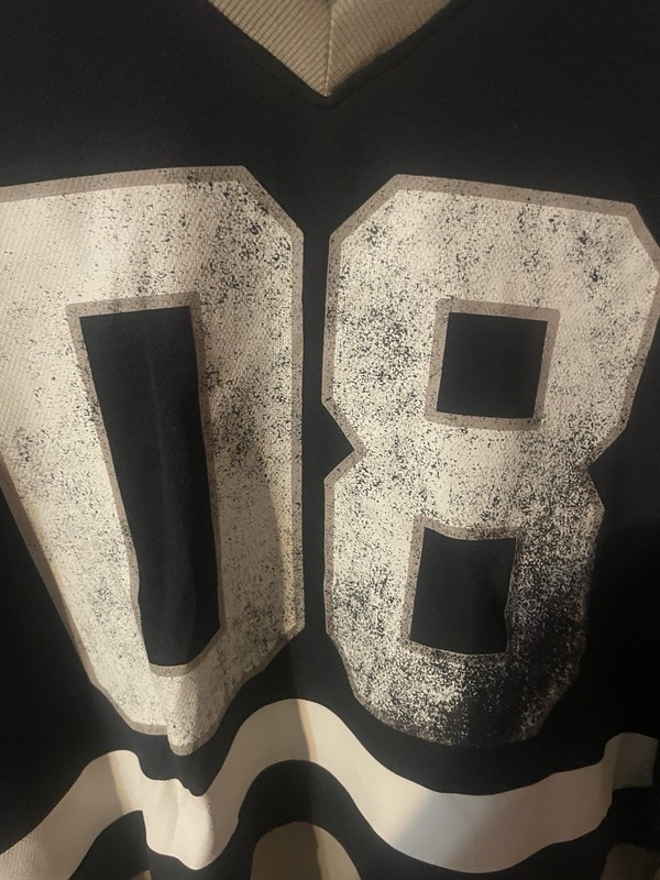 NWT No Boundaries Hockey Jersey Mens S Black Tan 08 Graphic Mesh Long Sleeve gallery