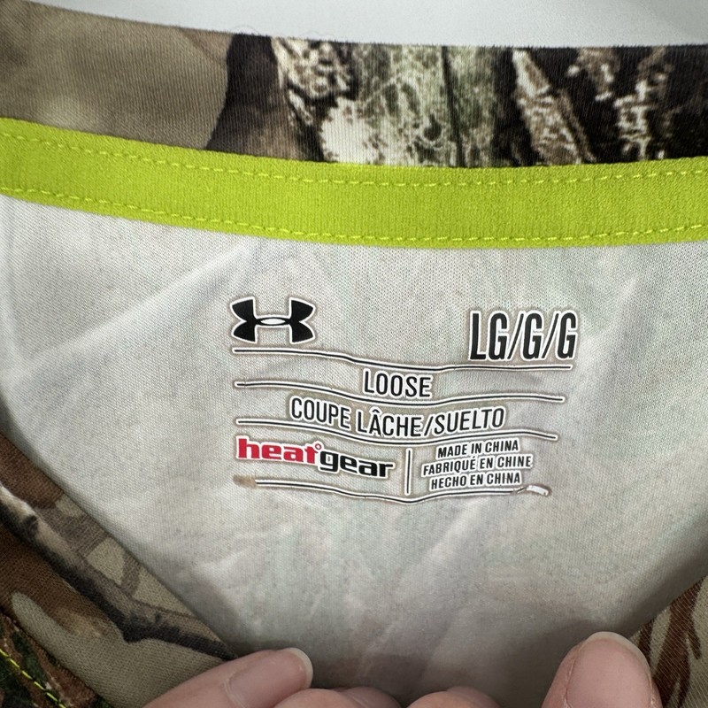 Under Armour shirt mens large L loose heatgear camo hunting outdoor fishing gallery