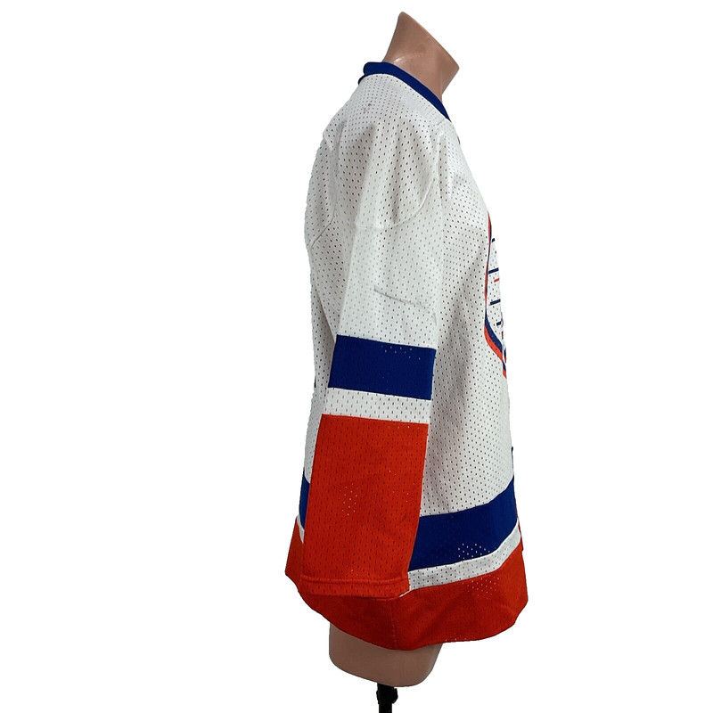 Vintage 90s Mesh Knit Nassau County Lions #16 OMAGE Hockey Jersey NWOT mens XL gallery