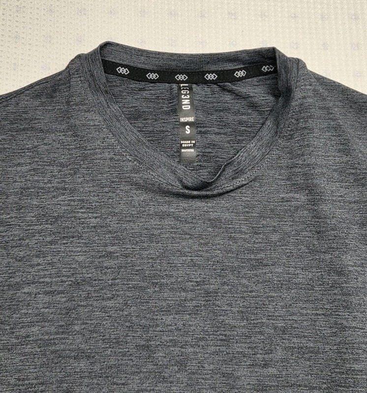 LEG3ND Legend Breathe Performance Workout Long Sleeve Top Mens S Gray Athleisure gallery