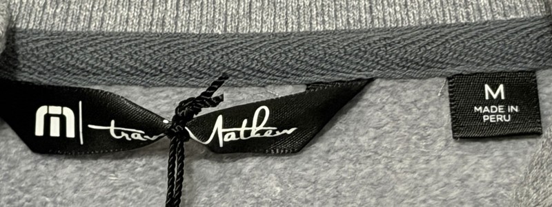 Travis Mathew Men's Medium Hideaway 1/4 Zip Golf Top Heather Tradewinds NEW gallery