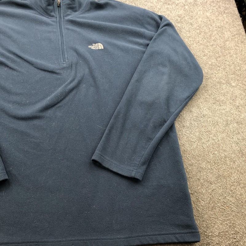 The North Face Pullover Mens XL Blue Fleece 1/4 Zip TKA 100 Hiking Sweater gallery