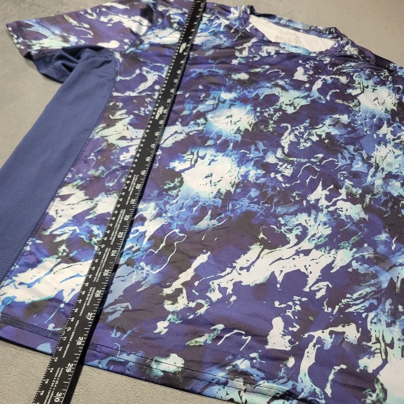 Silver Bait Performance Shirt Mens XL Blue Water Camo Fishing Mesh Side Tee gallery