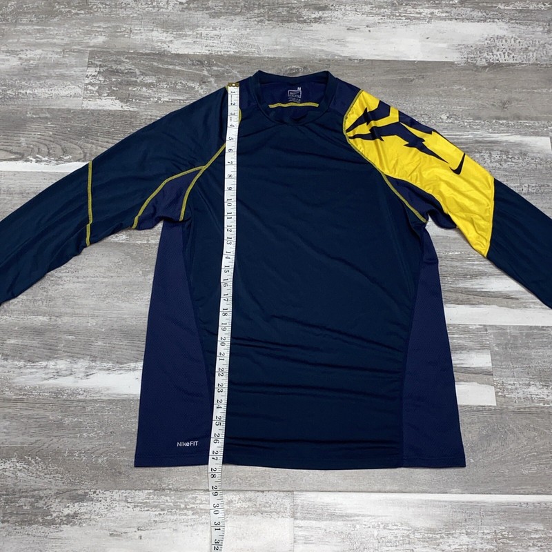 Kobe Bryant Blue Yellow Mamba Athletic Shirt Mens Size M Nike Team Long Sleeve gallery