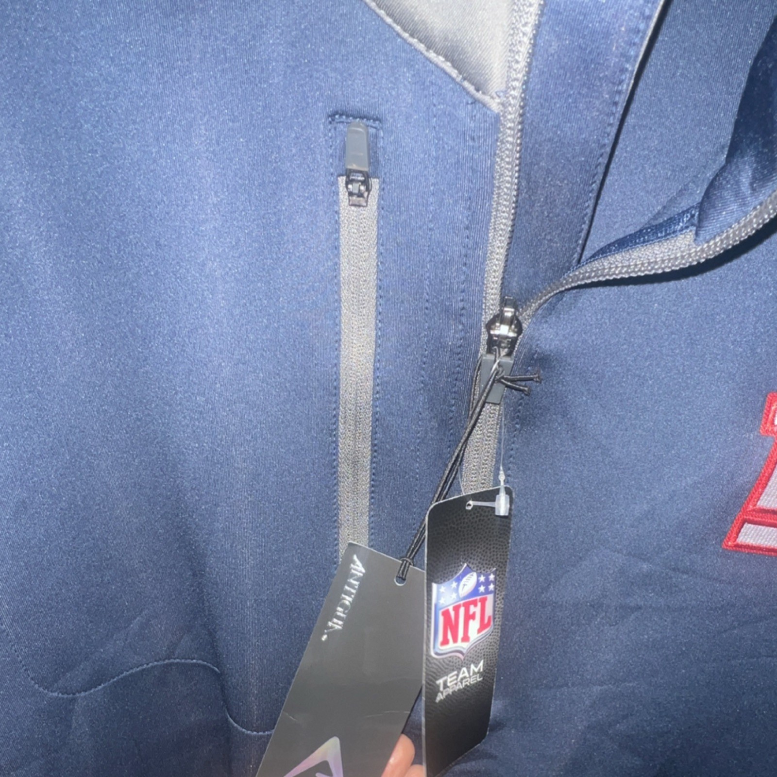 Officially Licensed Antigua NFL New York Giants Men's Quarter Zip Pullover XL gallery