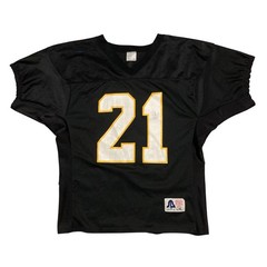 Vintage Sports Belle #21 Football Jersey L/XL Black Yellow White Made in USA