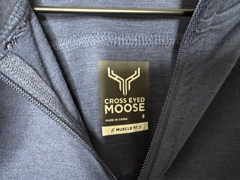 Cross Eyed Moose Mens Blue 1/4 Zip Muscle Fit Pullover Size Small NWT gallery