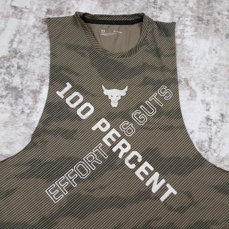 Under Armour The Rock Iron Paradise Tank Top Mens XL Green Camouflage Sleeveless gallery