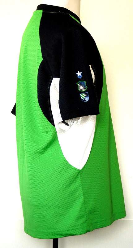 Elite Quiksilver Performance Tech Green and Navy Blue Polyester Mesh S/S Shirt M gallery