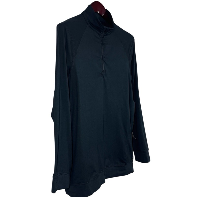 Saxx PeakDaze Soft Knit Performance Half Zip Mens L Black Long Sleeve Pocket gallery