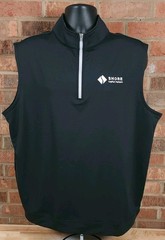 Peter Millar Galway Stretch 1/4 Zip Vest Mens Black XL Shore Capital Golf