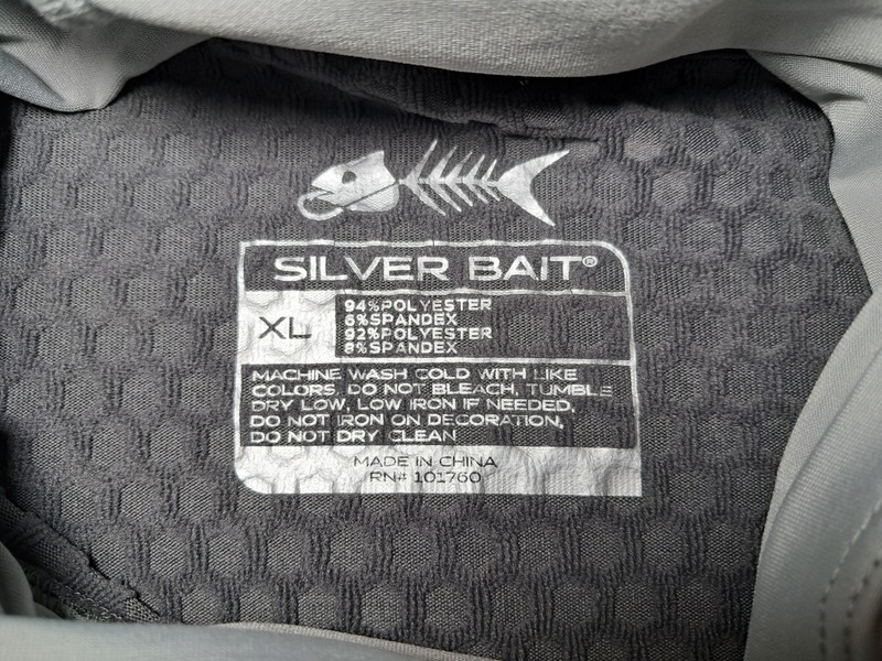 Silver Bait Performance Fishing Long Sleeve Hooded Gaiter Neck Shirt Mens XL gallery