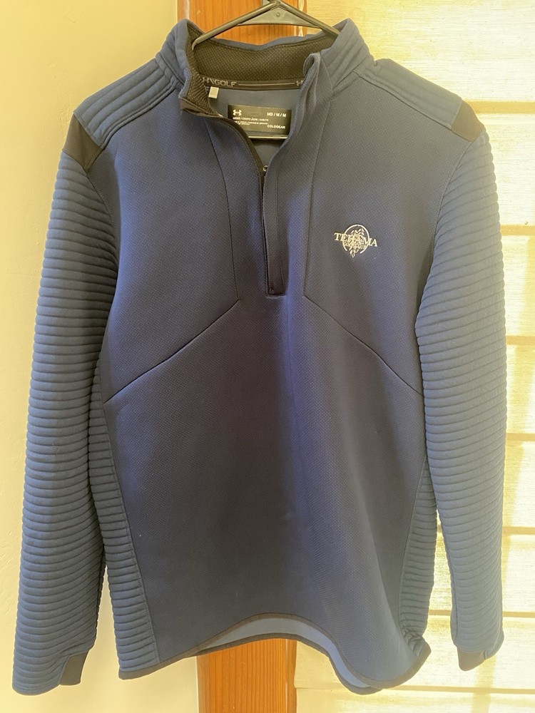 Rare Under Armour Tehama Golf Club Quarter Zip Pullover Men’s Medium Navy
