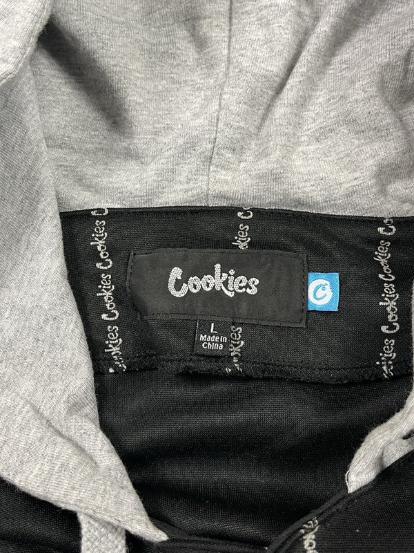 COOKIES PUTTIN' IN WORK HOODED BASEBALL JERSEY BLACK SIZE L gallery