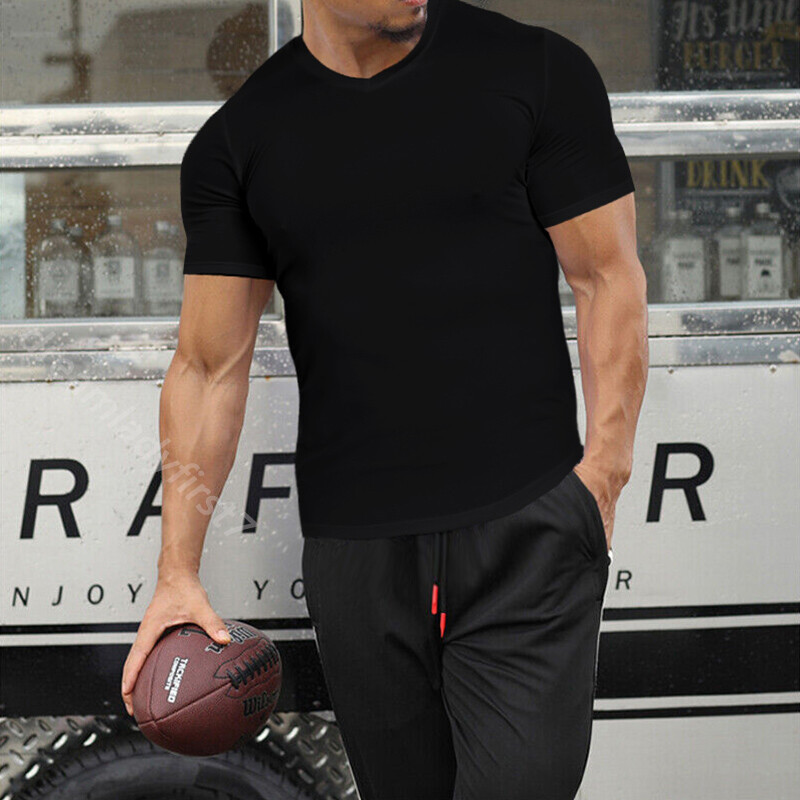 Men Compression Shirt Base Layer Top Gym Workout Sports Top Quick Dry Breathable gallery