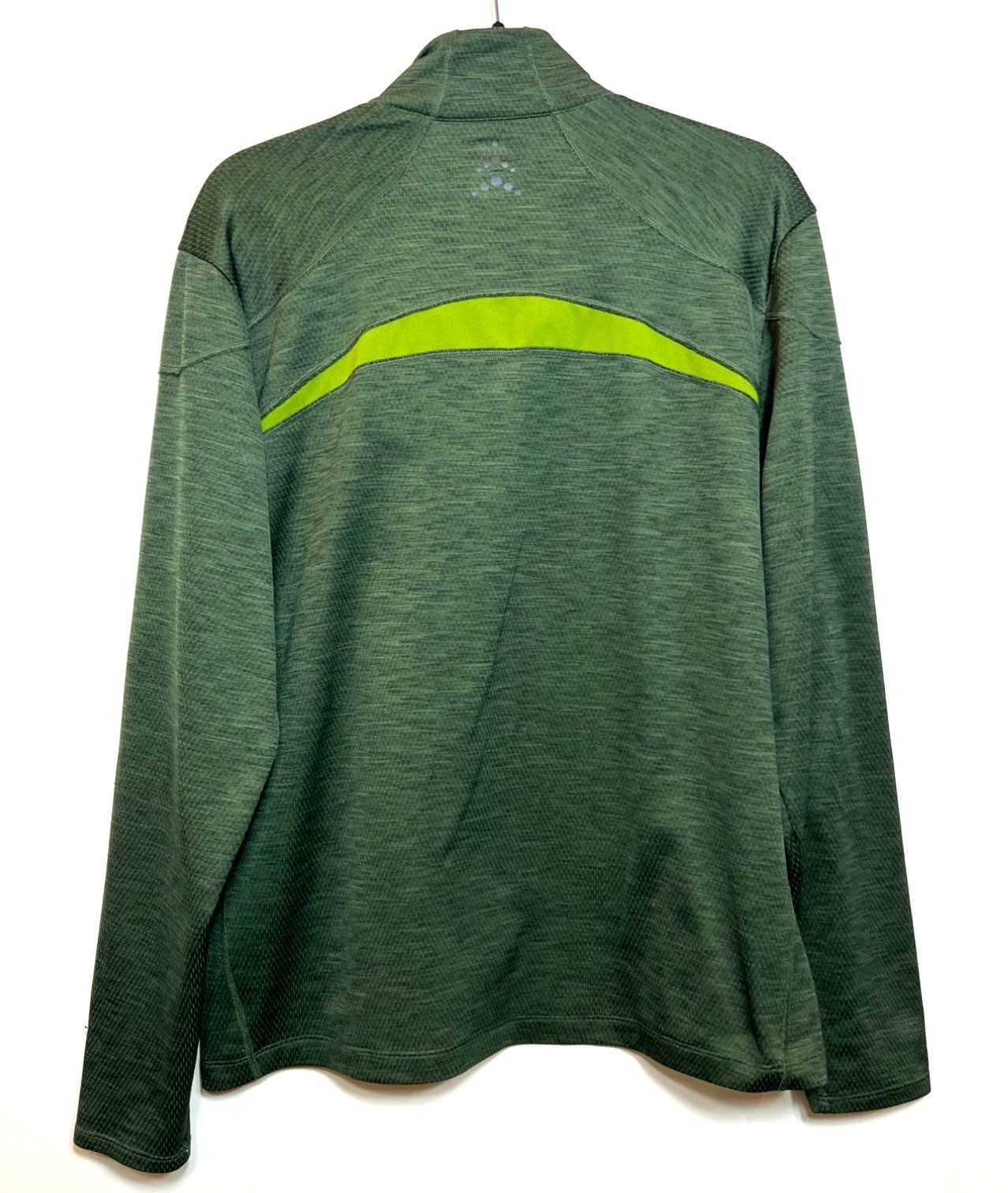 REI Green Half-Zip Pullover Stand-Up Collar Chest Pocket Large Polyester Blend gallery
